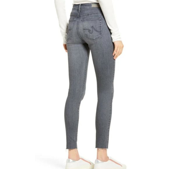 *NWT* Ag Adriano Goldschmied Jeans "The Farrah Skinny Ankle" in Grey Pearl Sz 28 - Picture 1 of 12